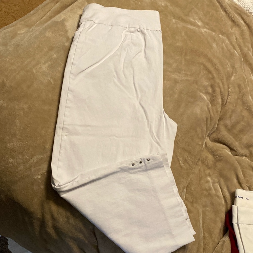 Capri elastic waistband pants